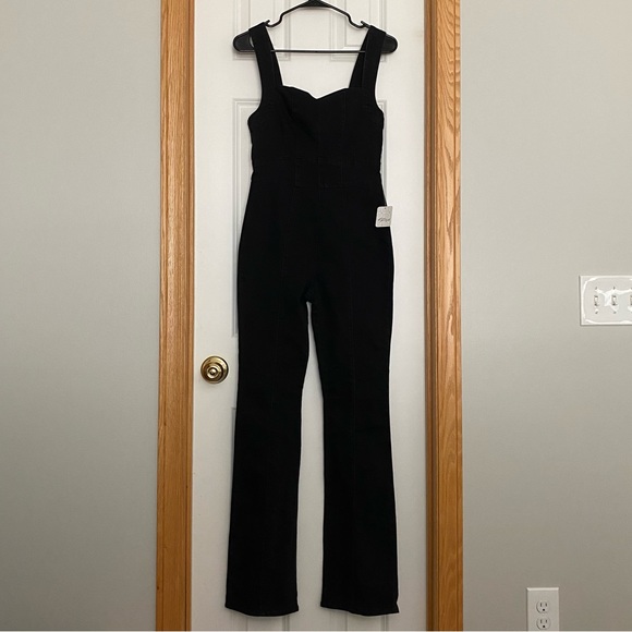 Free People Light My Fire Jumpsuit in Black As Night Size XS - Picture 2 of 16